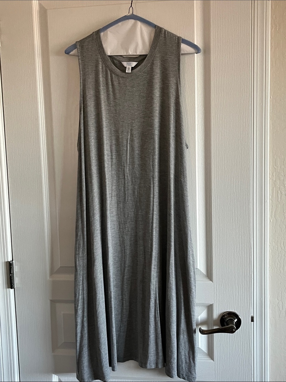 Time and Tru Sleeveless Gray Midi Dress